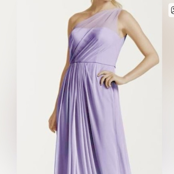 David's Bridal Dresses & Skirts - Elegant Lavender One-Shoulder Dress